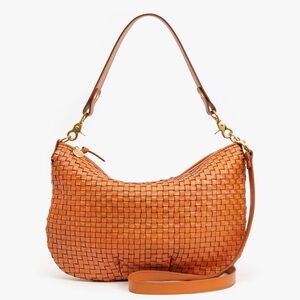 Clare V Tan Woven Leather Bag